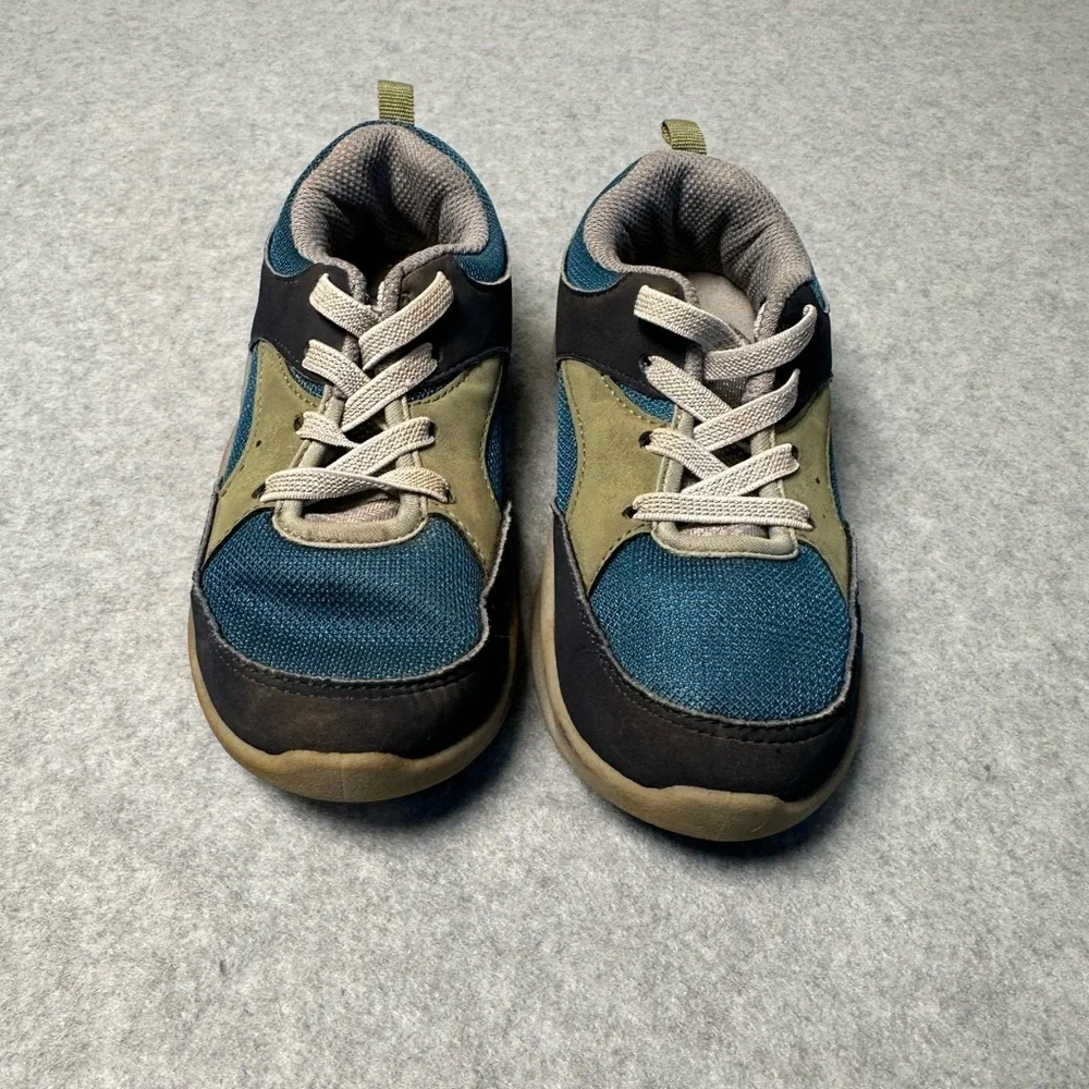 OshKosh B'gosh Fable Kids Sneakers Blue Green Colorblock Size 12M